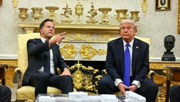 ترامب مع الأمين العام لحلف شمال الأطلسي مارك روته