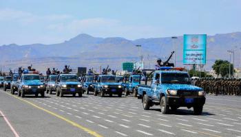 دوريات أمنية حوثية خلال عرض في صنعاء - أرشيفية