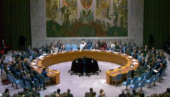 جانب من جلسة مجلس الأمن بشأن غزة