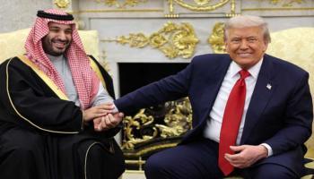 جانب من لقاء ترامب ومحمد بن سلمان 