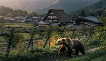 الدببة تقترب من المناطق السياحية في اليابان