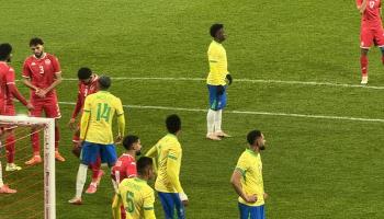 من مباراة تونس والبرازيل