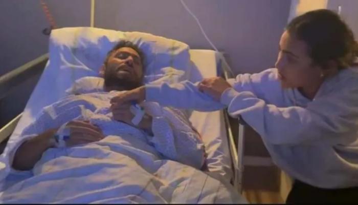 تامر حسني  في المستشفى