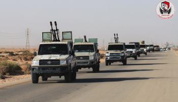 آليات عسكرية تتحرك شرق مصراتة - قوة مكافحة الإرهاب 