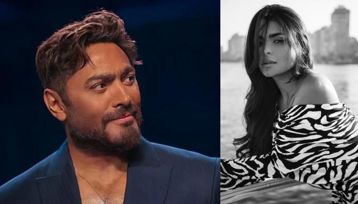 تفاصيل إعلان تامر حسني وأسماء جلال الجديد