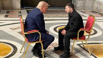 الرئيسان الأمريكي دونالد ترامب والأوكراني فولوديمير زيلينسكي