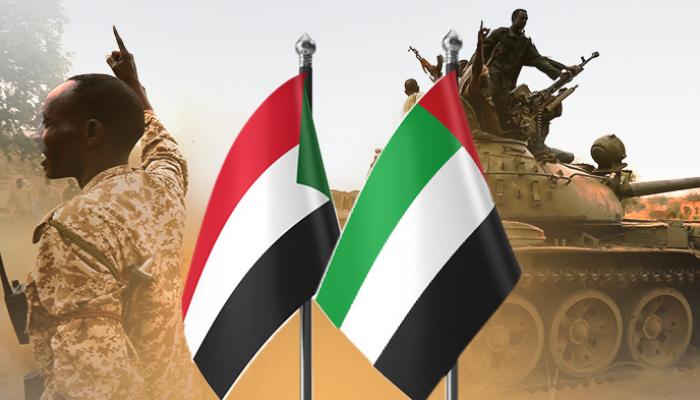 علم دولتي الإمارات والسودان