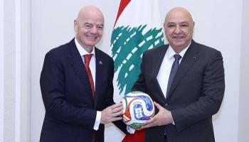 جياني إنفانتينو مع الرئيس اللبناني جوزيف عون