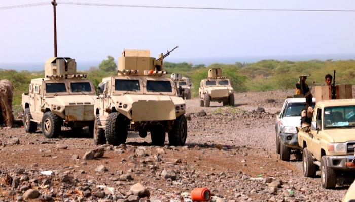 آليات للقوات الجنوبية في أبين