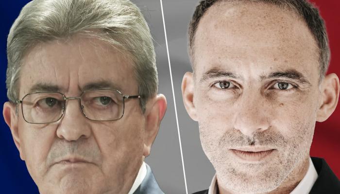 جان لوك ميلانشون (يمين) ورافييل غلوكسمان (يسار)