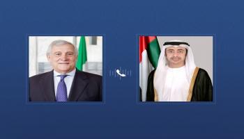 الشيخ عبدالله بن زايد آل نهيان ووزير الخارجية الإيطالي