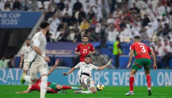 من مباراة المغرب والسعودية