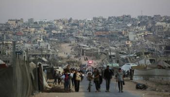 نازحون في قطاع غزة - أرشيفية