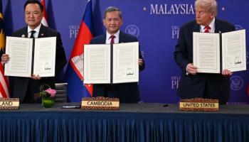 ترامب مع رئيسي وزراء كمبوديا وتايلاند- أرشيفية