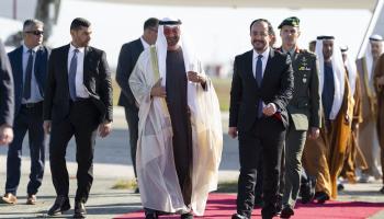 الشيخ محمد بن زايد آل نهيان مع الرئيس القبرصي