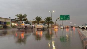 هطول أمطار  في الرياض