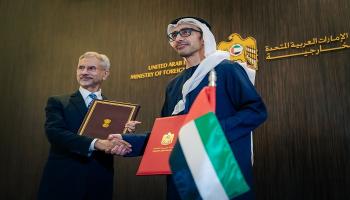 الشيخ عبدالله بن زايد آل نهيان ووزير خارجية الهند