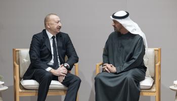 الشيخ محمد بن زايد آل نهيان مع رئيس أذربيجان