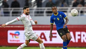 من مباراة تونس وتنزانيا في كأس أمم أفريقيا