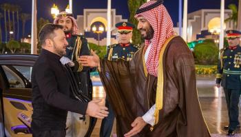 الأمير محمد بن سلمان يستقبل زيلينسكي