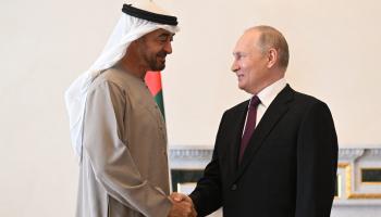 الشيخ محمد بن زايد مع الرئيس الروسي في لقاء سابق