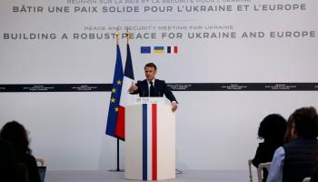 ماكرون بمؤتمر صحفي عقب القمة