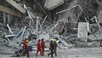 مبنى منهار جراء زلزال ميانمار