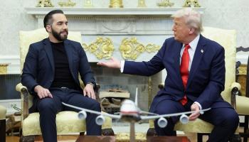 رئيسا أمريكا دونالد ترامب والسلفادور نجيب بوكيلة
