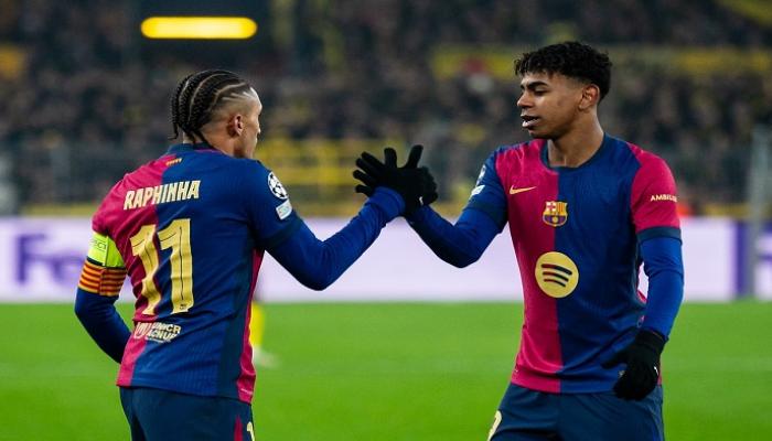 لامين يامال ورافينيا في برشلونة