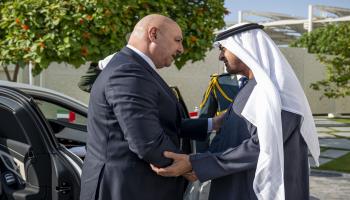 الشيخ محمد بن زايد آل نهيان يستقبل الرئيس اللبناني