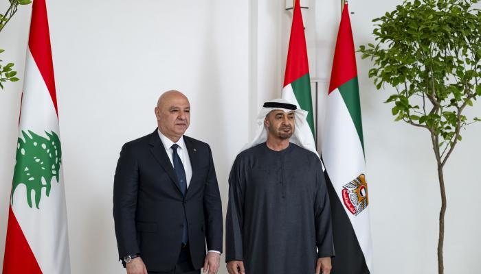 الشيخ محمد بن زايد آل نهيان والرئيس اللبناني جوزيف عون