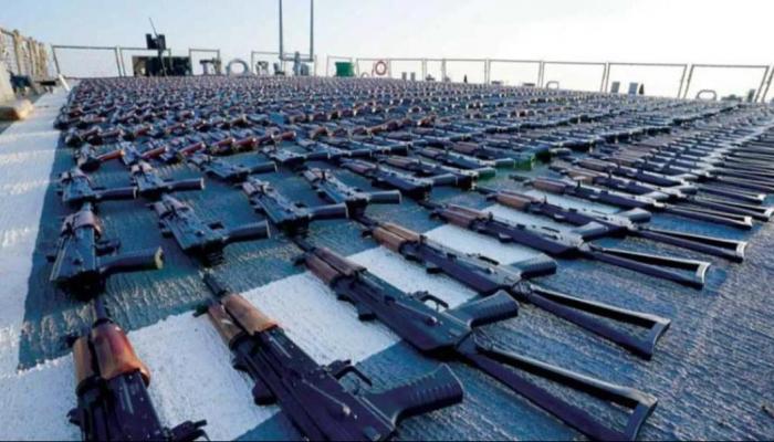 شحنة أسلحة حوثية ضبطتها القوات الأمريكية - أرشيفية
