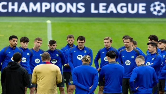 تدريبات برشلونة قبل مباراة إنتر