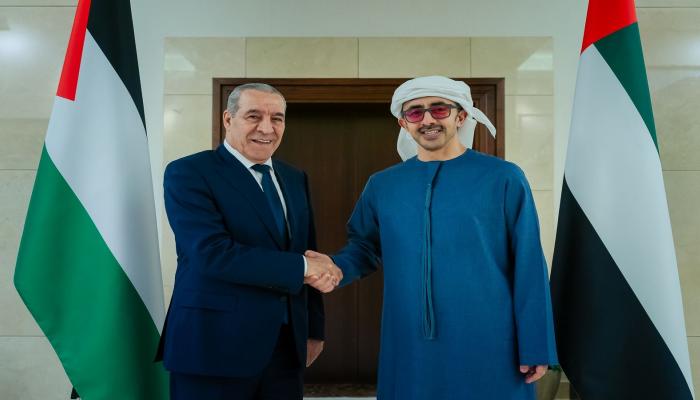 الشيخ عبدالله بن زايد آل نهيان يستقبل حسين الشيخ