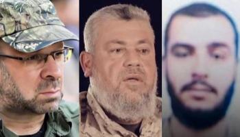 من اليمين: محمد السنوار والحداد وشبانة