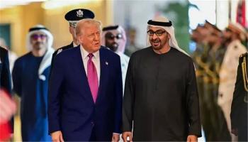 الشيخ محمد بن زايد آل نهيان رئيس الإمارات ودونالد ترامب رئيس أمريكا