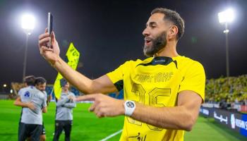كريم بنزيما مهاجم الاتحاد السعودي