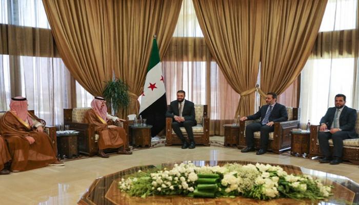 وزير الخارجية السعودي يلتقي أحمد الشرع