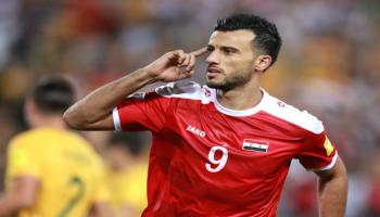عمر السومة بقميص منتخب سوريا