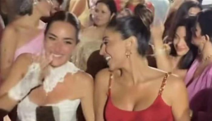 دينا الشربيني ترقص في زفاف أمينة خليل 