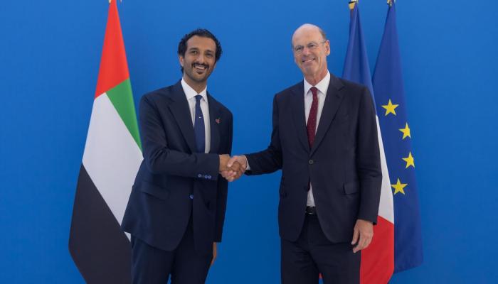وزير الاقتصاد الإماراتي مع نظيره الفرنسي 