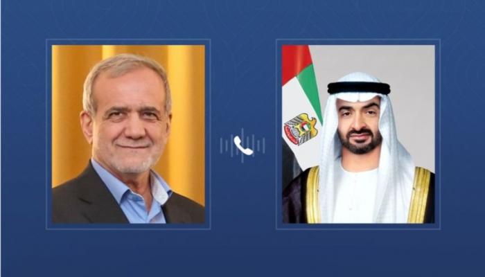 اتصال هاتفي بين الشيخ محمد بن زايد آل نهيان والرئيس الإيراني