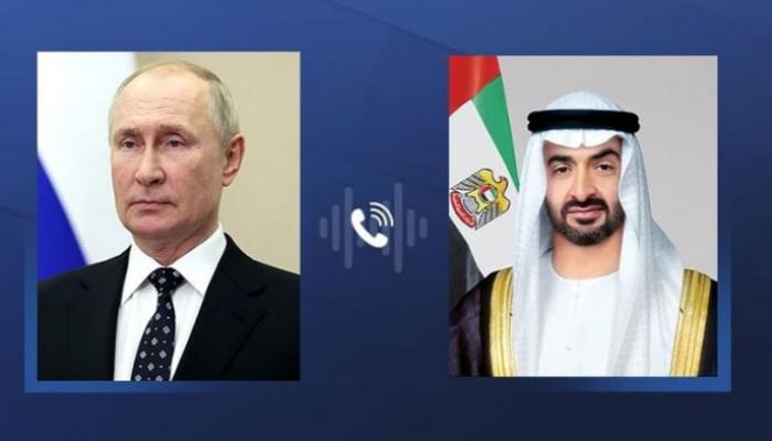 الشيخ محمد بن زايد آل نهيان والرئيس الروسي فلاديمير بوتين