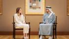 عبدالله بن زايد يبحث مع رئيسة البرلمان الأوروبي التطورات الإقليمية