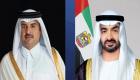 محمد بن زايد يؤكد لتميم بن حمد تضامن الإمارات مع قطر 