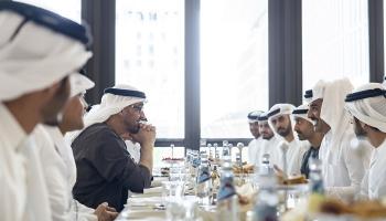 الشيخ محمد بن زايد آل نهيان وأمير قطر خلال المباحثات
