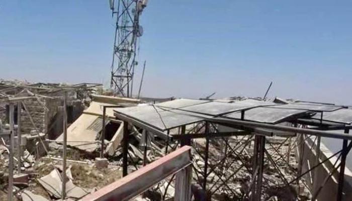 برج اتصالات للحوثيين قصفته أمريكا قبل أشهر- أرشيفية