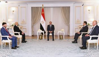 لقاء السيسي وعقيلة صالح
