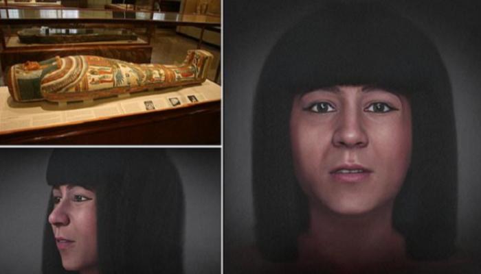 إعادة بناء وجه كاهنة مصرية