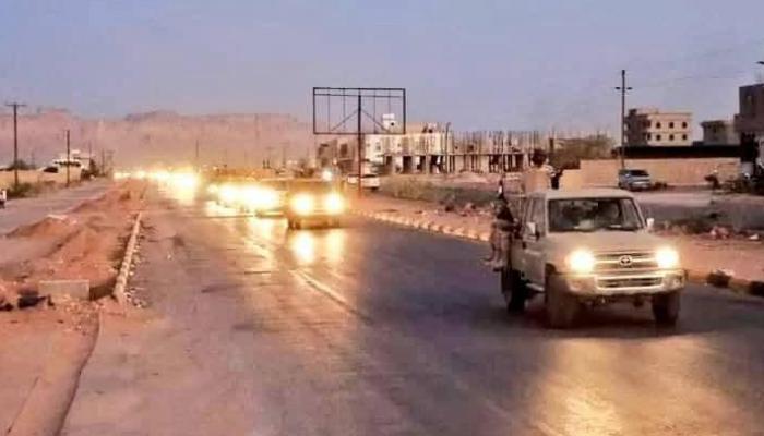 صورة تداولة لوصول دوريات عسكرية إلى المهرة اليمنية
